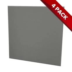 4x Fibreglass Acoustic Treatment Panel - Light Grey - 60cm X 60cm