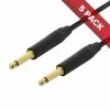 5x Pack Of SWAMP Pro-Line Series Guitar Lead - Neutrik NP2X-B - 3m