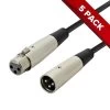 5x (Five) SWAMP Classic Series - XLR Mic Cable - BULK BUY - 5m -Music Equipment Store 5 XLR101 XLR102 5m