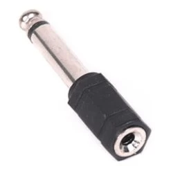 Audio Adapter - 1/8" Female TRS To 1/4" Male TS - Stereo To Mono