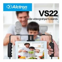 Alctron VS22 Mobile Media Videographer Stand -Music Equipment Store AC VS22 3