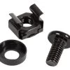 Rack Mount 3-Piece Rack Screw / Bolt And Cage Nut Set - Black - For 19" Racks -Music Equipment Store ACS C1023 002 BK