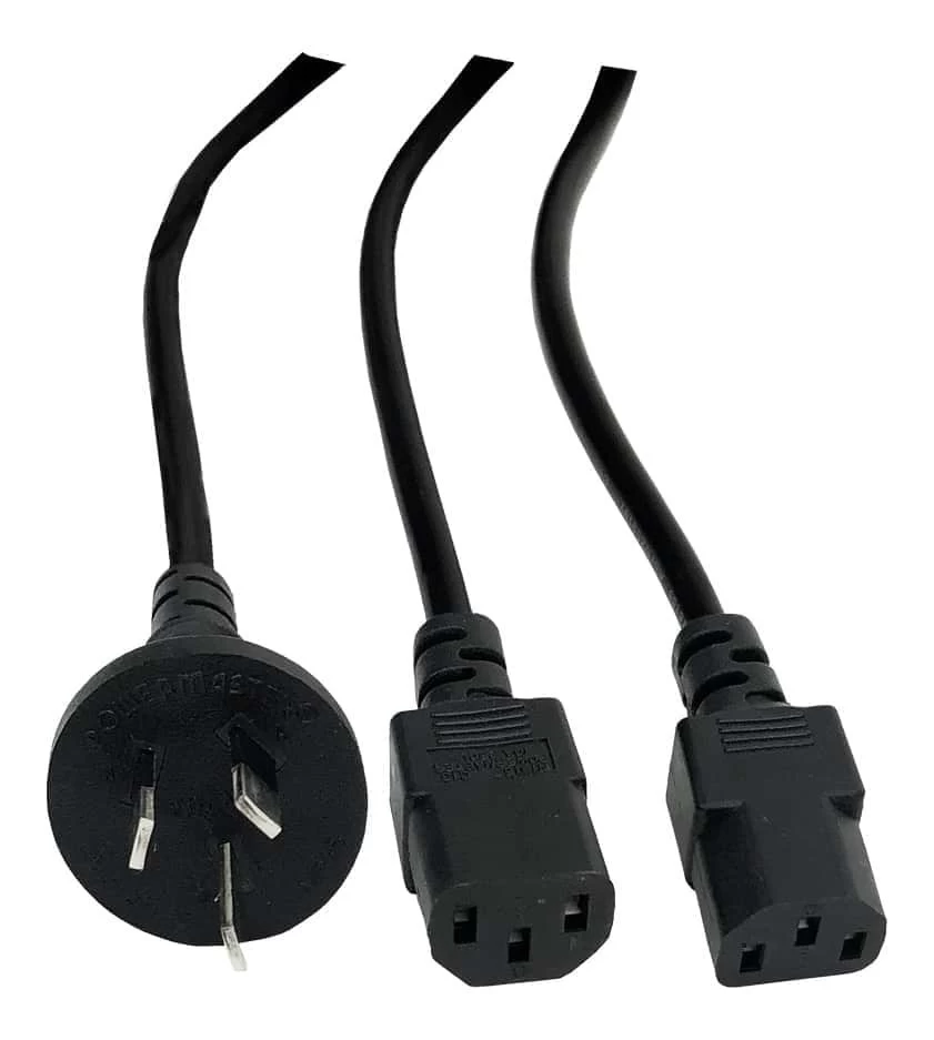 Powermaster K3774 IEC Power Y Cable - Main Socket To 2x C13 - Black 3 Powermaster K3774 IEC Power Y Cable - Main Socket To 2x C13 - Black