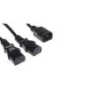 Powermaster K3778 IEC Power Y Cord - C14 Mains Cord To 2x C13 - Black -Music Equipment Store ACS K3778 Split 2xC13 C14