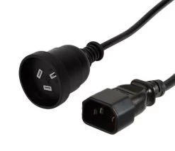 Powermaster Female Mains Plug To IEC-C14 Power Cable - Black - 150cm