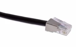 Datamaster Cat5e UV Stabilised Shielded Outdoor Patch Black Cable 2m