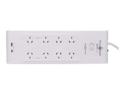 Powershield Zapguard Surge Protected 8 Way Power Board -Music Equipment Store ALT PSZ8U2 8 Out 1