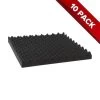 10x Sheets Of Cone Acoustic Foam - 2.5m2 - Black -Music Equipment Store AP 10 FL01