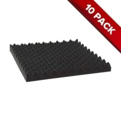 10x Sheets Of Cone Acoustic Foam - 2.5m2 - Black