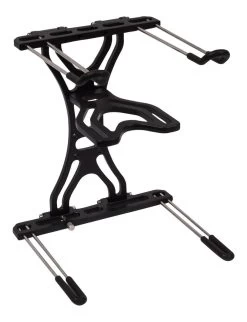 Deluxe Heavy Duty DJ Laptop Stand With Interface Tray - Dual Tier