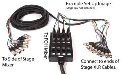 SWAMP 8-way XLR Signal Splitter Snake -Music Equipment Store AP M Split Snake 10m 2