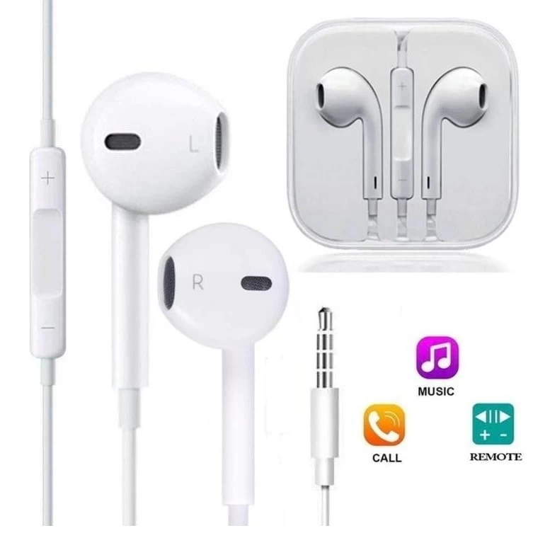 White In-Ear Earbud Headphones With 3.5mm Jack 3 White In-Ear Earbud Headphones With 3.5mm Jack