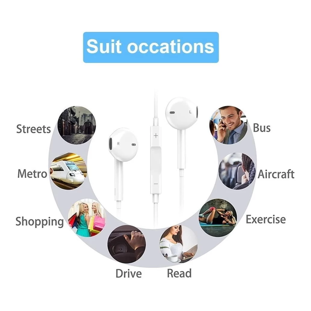 White In-Ear Earbud Headphones With USB-C Connection 4 White In-Ear Earbud Headphones With USB-C Connection - Image 2