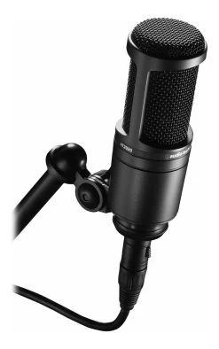 Audio-Technica AT2020 BK Cardioid Condenser Large Diaphragm Microphone - Black