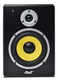 AVE Fusion 6 Inch Studio Monitor - Pair/Single - White/Yellow - Yellow Cone - Single
