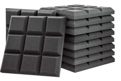AVE ISOGrid Acoustic Foam Panel Charcoal - 10 Pack -Music Equipment Store AVE ISOGRID 10PK 2