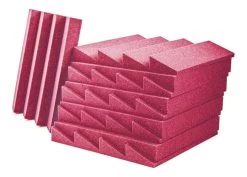 AVE ISOWedge-B Acoustic Foam Wedge Panel Burgundy - 10 Pack