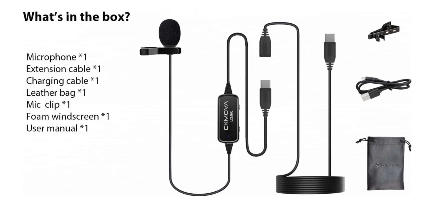 CKMOVA LCM6C USB Type-C Lavalier Omnidirectional Condenser Microphone 4 CKMOVA LCM6C USB Type-C Lavalier Omnidirectional Condenser Microphone - Image 2