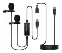 CKMOVA LCM6CD Dual-head USB Type-C Lavalier Omnidirectional Condenser Microphone