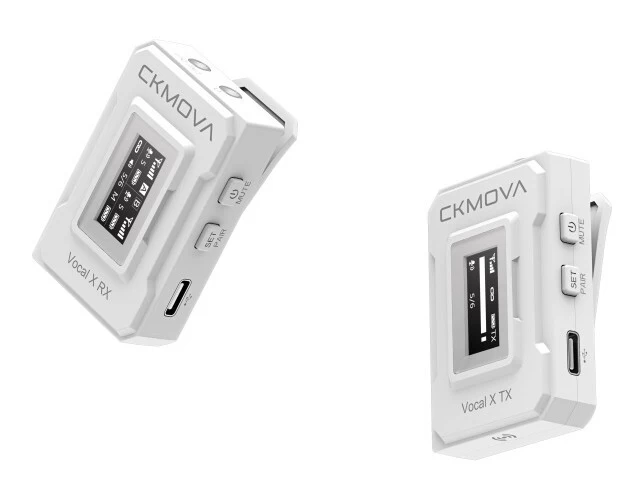 CKMOVA VOCAL X V1 Ultra-Compact 2.4GHz Wireless Microphone - White 5 CKMOVA VOCAL X V1 Ultra-Compact 2.4GHz Wireless Microphone - White - Image 3