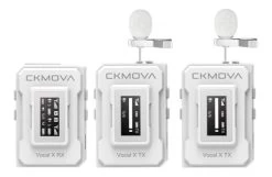 CKMOVA VOCAL X V2 2.4Ghz Ultra-Compact Dual-Channel Wireless Microphone - White