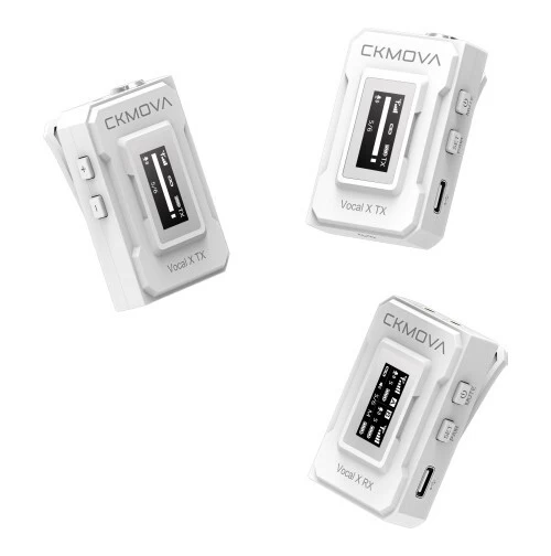 CKMOVA VOCAL X V2 2.4Ghz Ultra-Compact Dual-Channel Wireless Microphone - White 7 CKMOVA VOCAL X V2 2.4Ghz Ultra-Compact Dual-Channel Wireless Microphone - White - Image 5