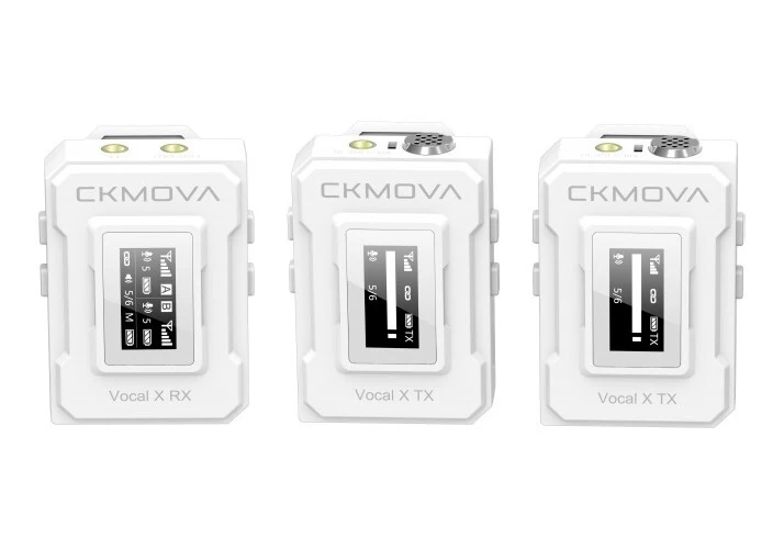 CKMOVA VOCAL X V2 2.4Ghz Ultra-Compact Dual-Channel Wireless Microphone - White 8 CKMOVA VOCAL X V2 2.4Ghz Ultra-Compact Dual-Channel Wireless Microphone - White - Image 6