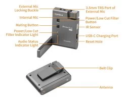 COMICA BoomX-U QUA Four-Channel Multi-Function Mini UHF Wireless Microphone -Music Equipment Store CM CVM BoomX U QUA 5