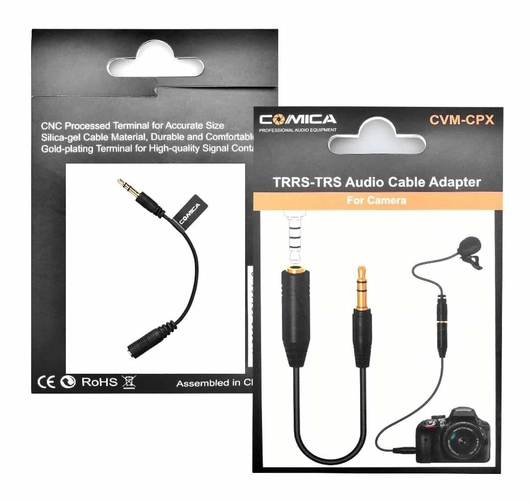 COMICA CVM-CPX 3.5mm TRRS Female To TRS Male Audio Cable Adapter 7 COMICA CVM-CPX 3.5mm TRRS Female To TRS Male Audio Cable Adapter - Image 5