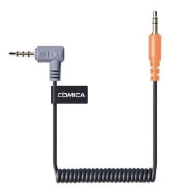 COMICA CVM-D-SPX 3.5mm TRS To TRRS Coiled Audio Cable Adapter