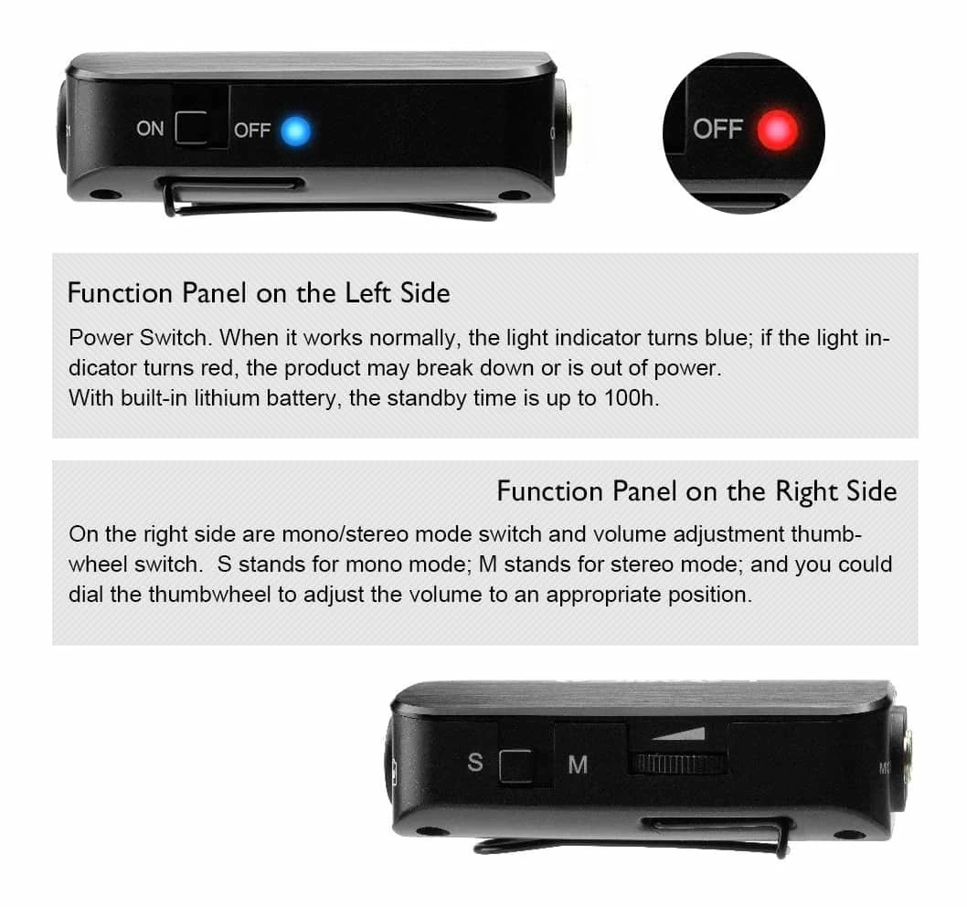 COMICA CVM-D03 Stereo Lavalier Microphone System 8 COMICA CVM-D03 Stereo Lavalier Microphone System - Image 6