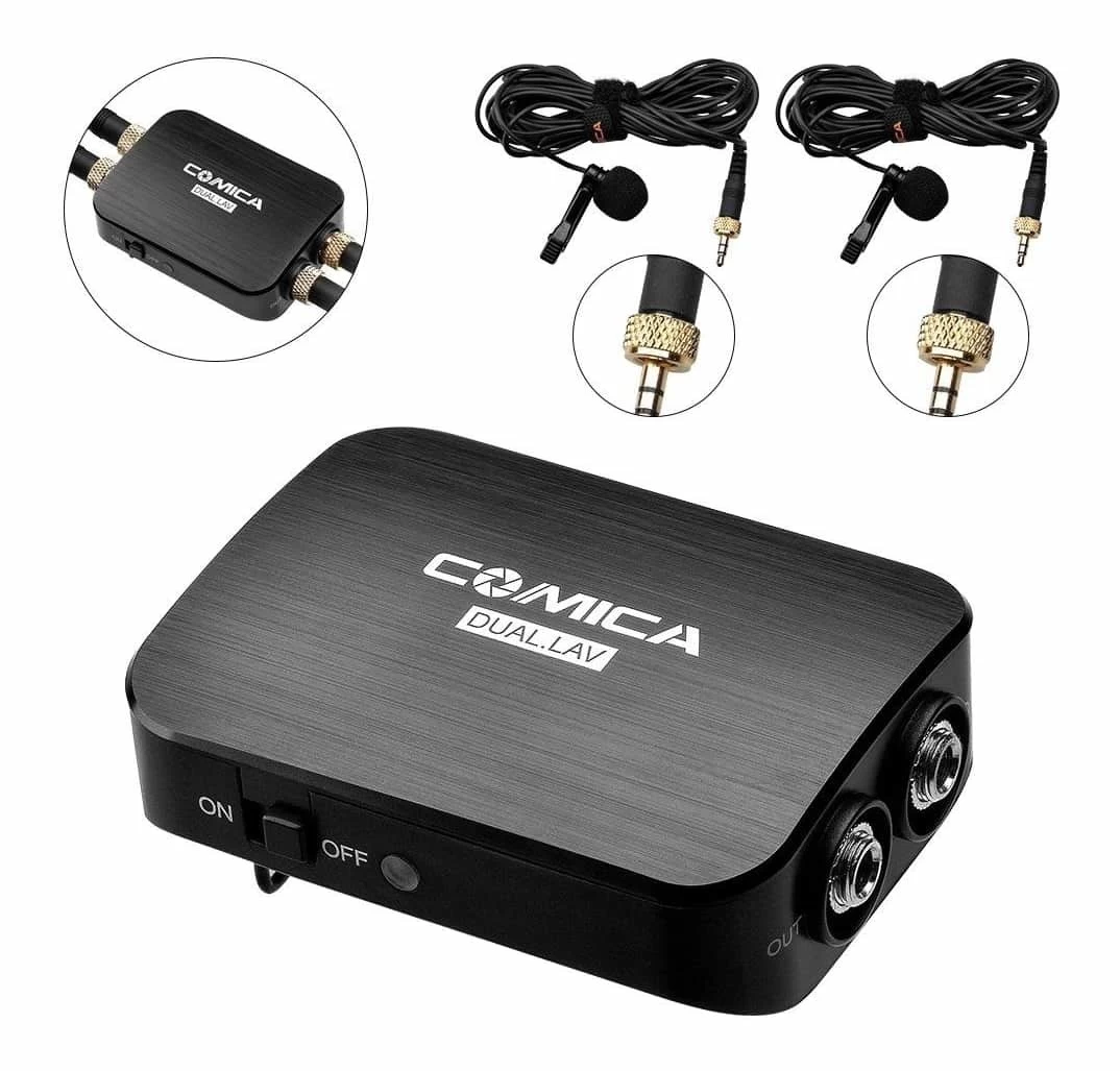COMICA CVM-D03 Stereo Lavalier Microphone System 3 COMICA CVM-D03 Stereo Lavalier Microphone System