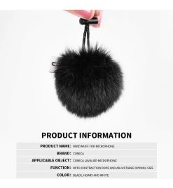 COMICA CVM-MF1 Microphone Wind Muff For Compact Lapel Lavalier Mics - Black -Music Equipment Store CM CVM MF1 4