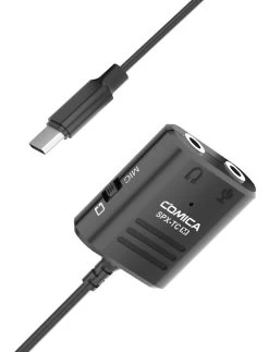 Comica SPX-TC-M 3.5mm TRS/TRRS Mics To USB-C Audio Adapter