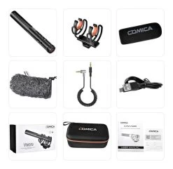 COMICA VM20 Super Cardioid Condenser Shotgun Microphone -Music Equipment Store CM CVM VM20 5