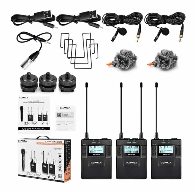 COMICA CVM-WM300 Portable Dual Wireless Microphone System - Dual Lavalier 8 COMICA CVM-WM300 Portable Dual Wireless Microphone System - Dual Lavalier - Image 6