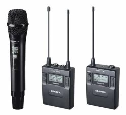 COMICA CVM-WM300 Portable Dual Wireless Microphone System - Handheld, Lavalier