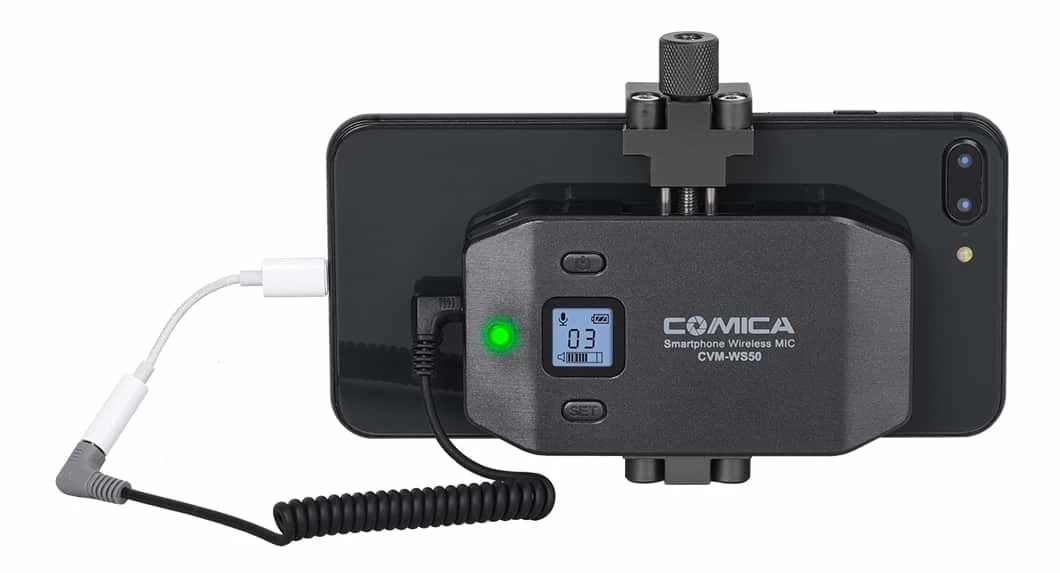 COMICA CVM-WS50 Smartphone Wireless Microphone System - Inc. Lavalier Mic 5 COMICA CVM-WS50 Smartphone Wireless Microphone System - Inc. Lavalier Mic - Image 3