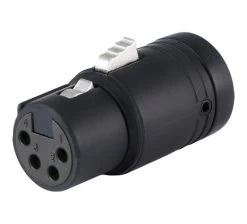 Cable Techniques BX4FL-K Low-Profile Right Angle 4-pin XLR (f) - Large Cap