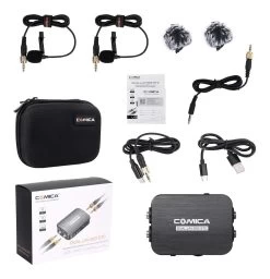Comica CVM-D03-STC Dual Head Detachable Rechargeable Lavalier Microphone 11 Comica CVM-D03-STC Dual Head Detachable Rechargeable Lavalier Microphone -Music Equipment Store CVM D03 STC 4