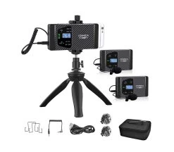 COMICA WS60 UHF Mini Wireless Microphone With Dual-Transmitters And One Receiver -Music Equipment Store CVM WS60 2