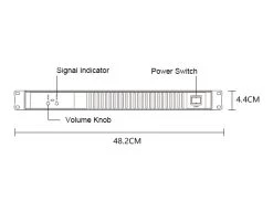DARE D50 1U 2500W 2-Way Power Amplifier -Music Equipment Store DAR D50 1