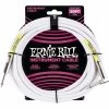 Ernie Ball 6047 20' Straight/Angle Instrument Cable - White -Music Equipment Store EB 6047