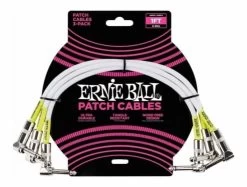 Ernie Ball 6055 1' Angle / Angle Patch Cable 3-Pack White