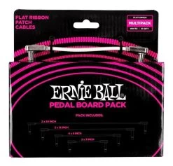 Ernie Ball 6387 Multi-Pack Flat Ribbon Patch Cables - White