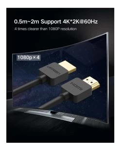 UGREEN Ultra Slim HDMI V2.0 (19+1) Male To Male Cable With Ethernet - 150cm -Music Equipment Store GC 11198 3