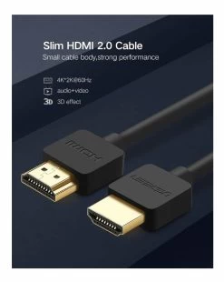 UGREEN Ultra Slim HDMI V2.0 (19+1) Male To Male Cable With Ethernet - 150cm -Music Equipment Store GC 11198 4