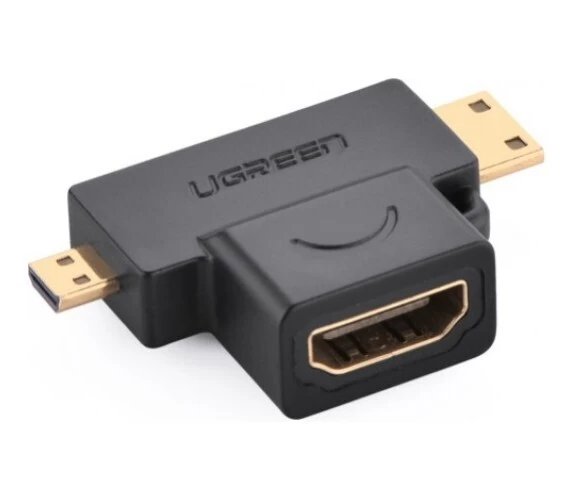 UGREEN 20144 Micro HDMI + Mini HDMI Male To HDMI Female Adapter 3 UGREEN 20144 Micro HDMI + Mini HDMI Male To HDMI Female Adapter