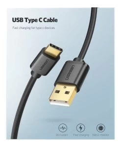 UGREEN 20884 USB 3.0 To USB-C Cable - Black - 2m 11 UGREEN 20884 USB 3.0 To USB-C Cable - Black - 2m -Music Equipment Store GC 20884 3