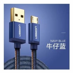 UGREEN Premium Micro USB To USB 2.0 Type A Cable Braided Jacket - BLUE - 1m -Music Equipment Store GC 40397 2
